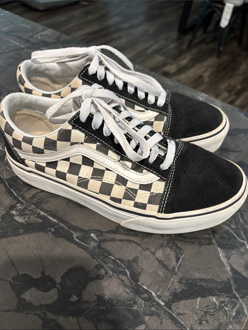 Checkered Platform Vans